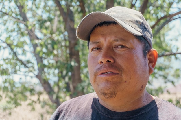 retrato, de, un, hombre, de, oaxaca, méxico