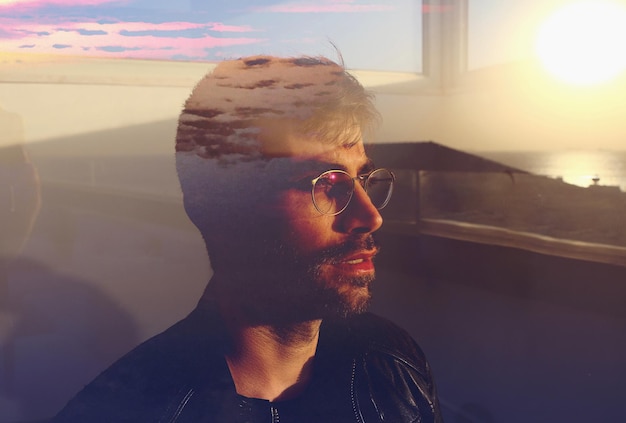 Retrato de un hombre en primer plano
