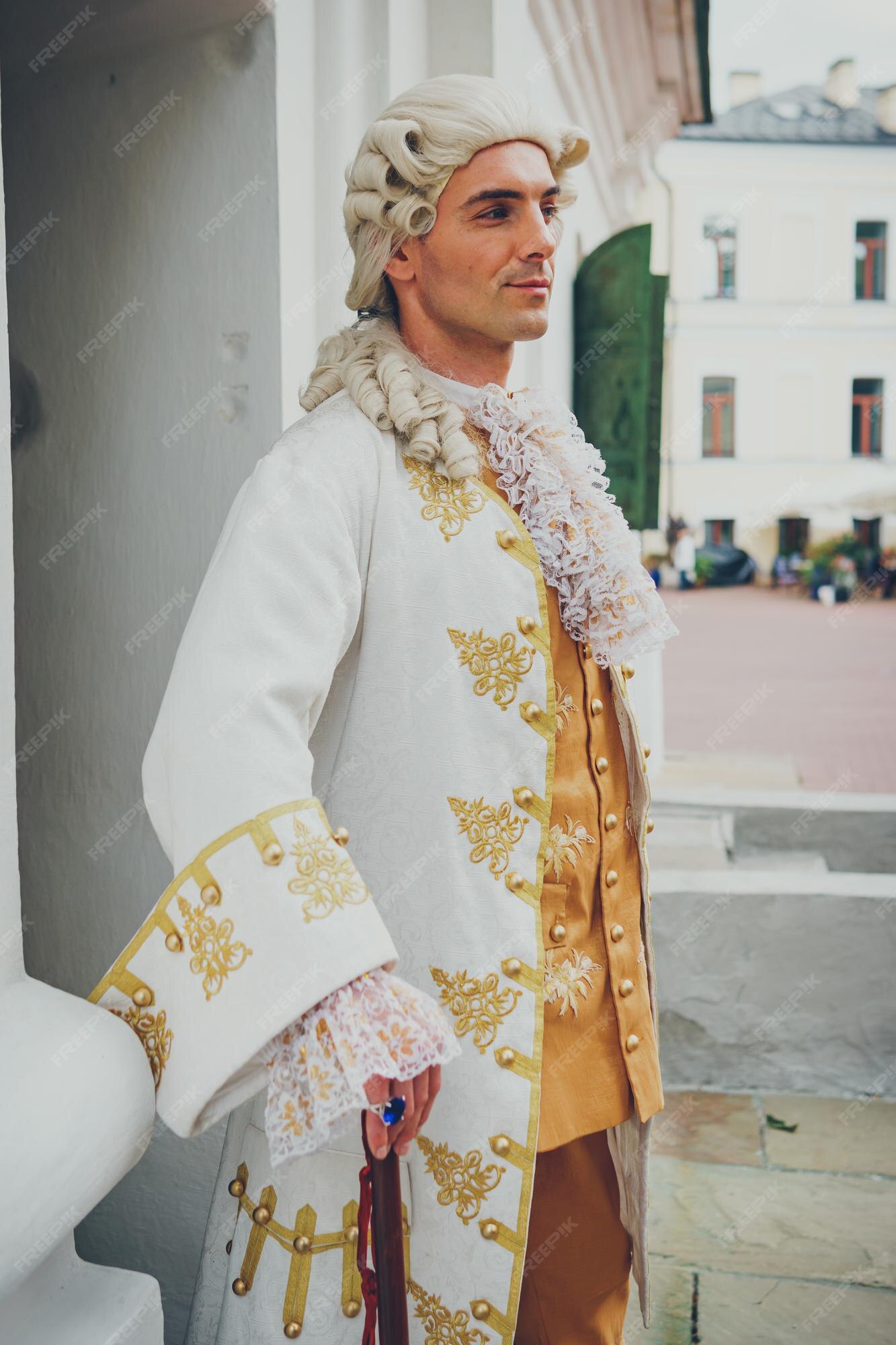 Retrato de un con traje estilo retro y conceptos históricos de ropa | Foto Premium