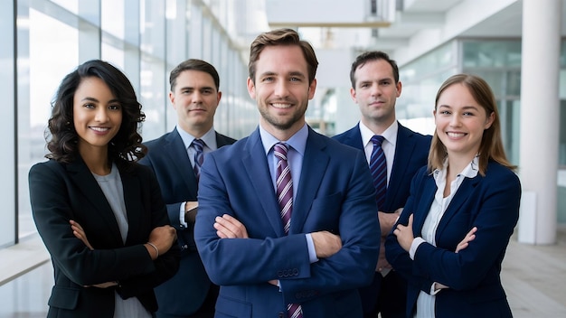 Retrato de hombres de negocios sonrientes