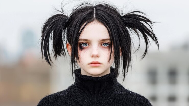 Foto retrato humorístico de um jovem de cabelo escuro