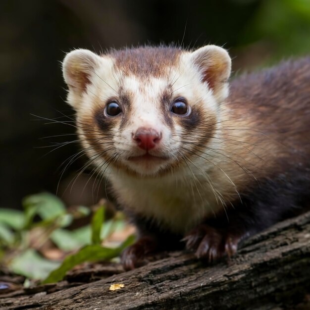 Un retrato de un hurón fotografiando la vida silvestre