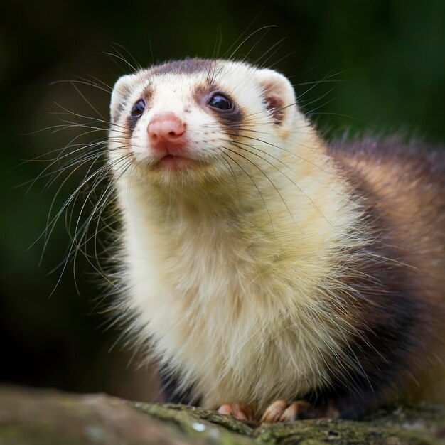 Un retrato de un hurón fotografiando la vida silvestre