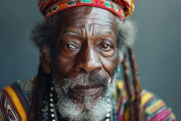 Retrato de una IA generativa de Rastaman