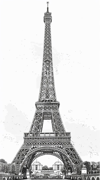 Retrato impressionante da Torre Eiffel