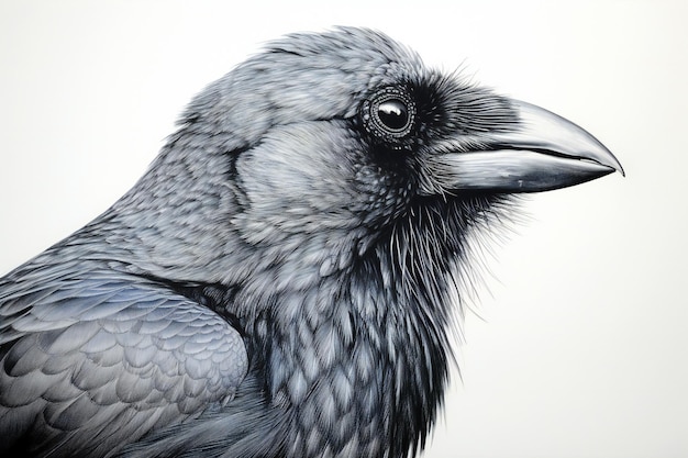 Retrato de un Jackdaw Corvus cornix