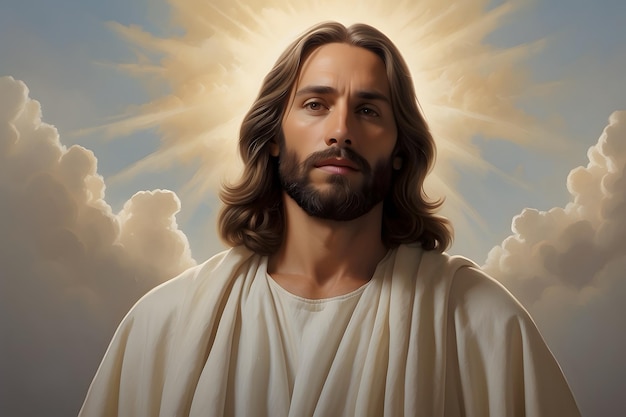 Un retrato de Jesucristo con gloria