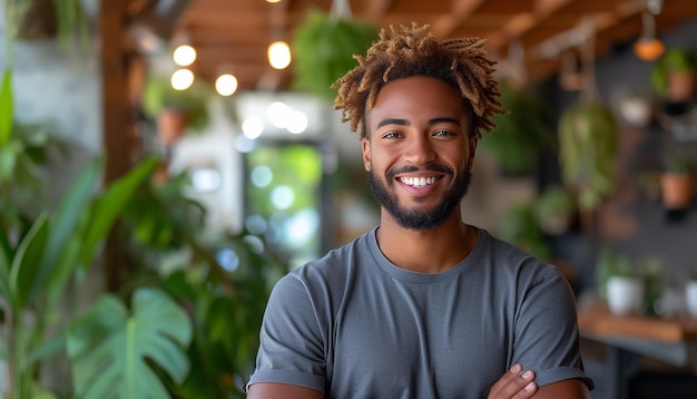 Retrato de un joven afroamericano