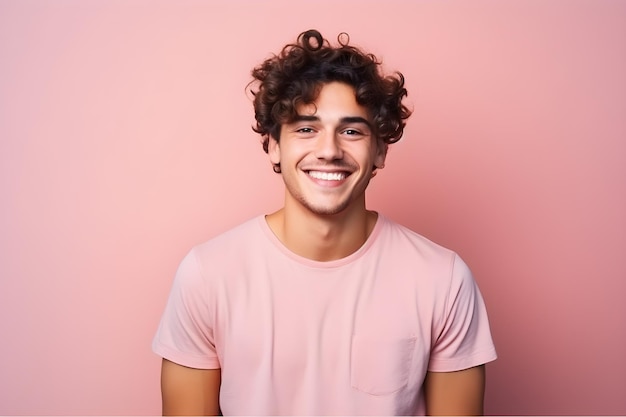 retrato de un joven alegre sonriendo