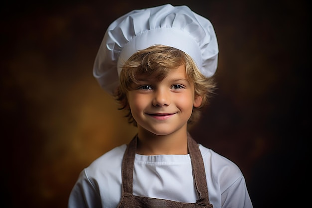 Retrato de un joven chef sonriente generativo de Ai