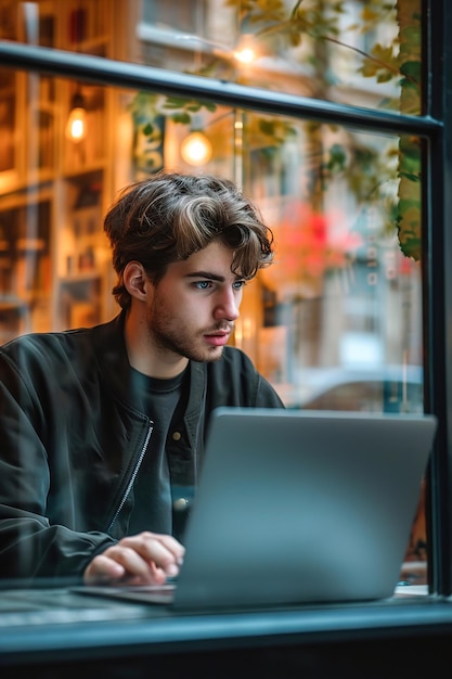 Retrato de un joven emprendedor que destaca la mentalidad y el impulso emprendedores