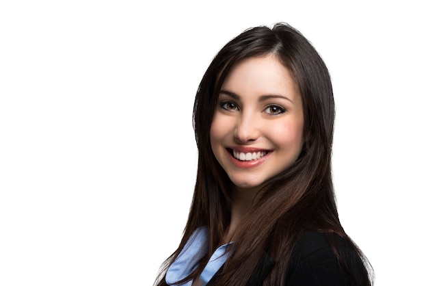 Retrato de una joven empresaria sonriente