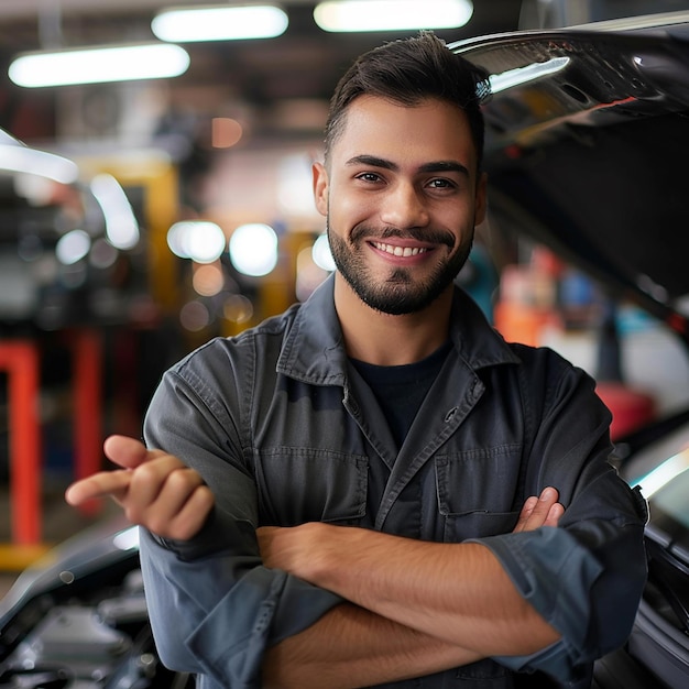 Foto retrato de un joven empresario caucásico