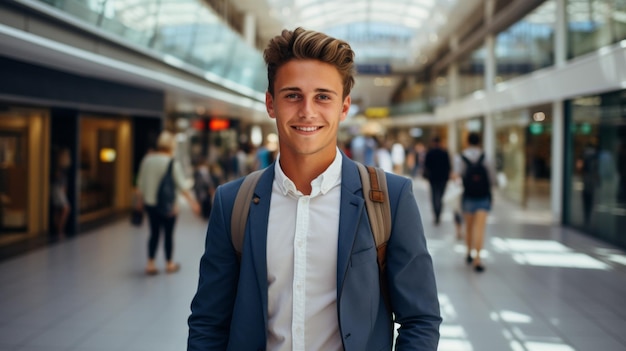 Retrato de un joven empresario sonriente