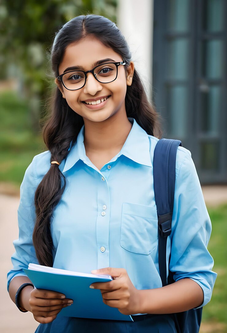 Retrato de un joven estudiante sonriente