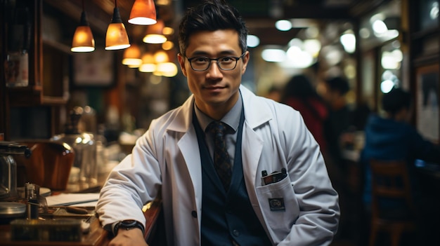 Retrato de un joven médico experto Profesionalidad en la atención médica