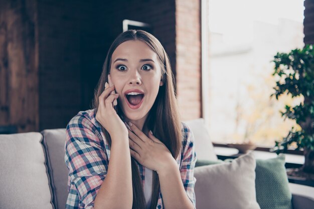 Foto retrato, de, un, joven, mujer hermosa