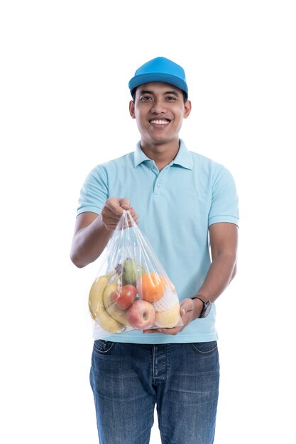 Retrato de un joven repartidor