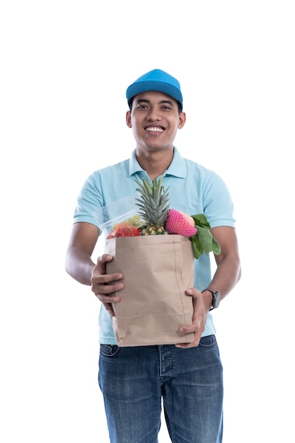 Retrato de un joven repartidor