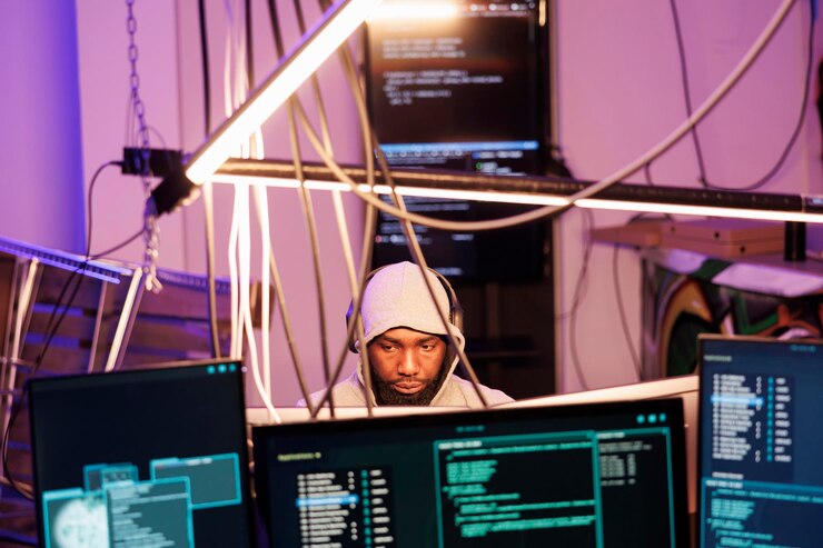 Foto retrato de un joven usando una computadora portátil en el aeropuerto