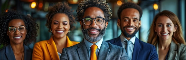 Retrato de jóvenes sonrientes de diversas razas que eligen al mejor candidato para el trabajo