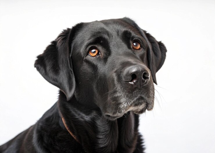 El retrato del labrador negro