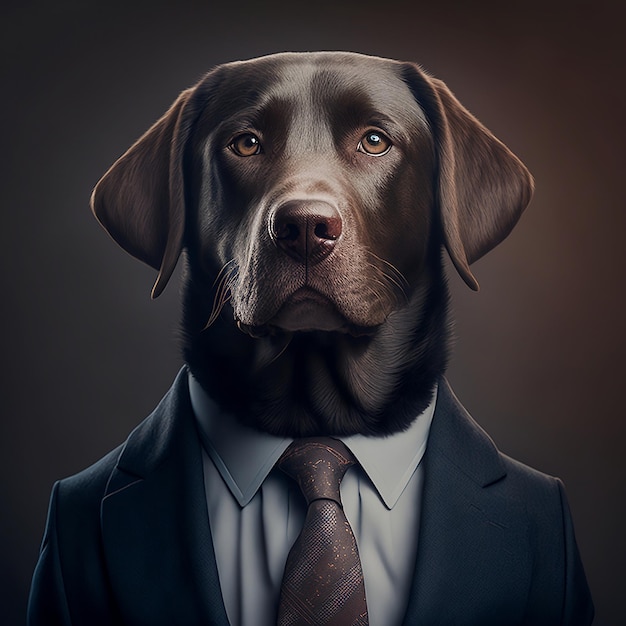 retrato, de, labrador, perro perdiguero