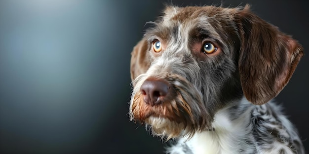 Foto retrato de un lagotto romagnolo también conocido como un perro trufa concepto retrato del perro trufa lagotto romagnolo fotografía canina