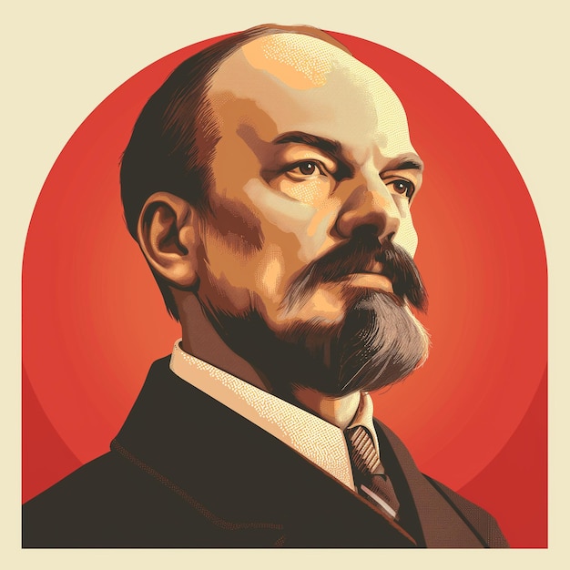 Foto el retrato de lenin