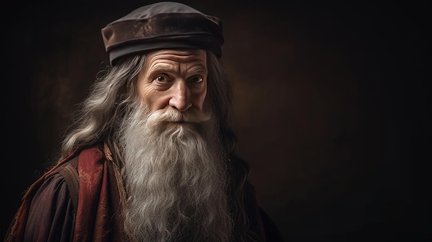 Un retrato de Leonardo Da Vinci