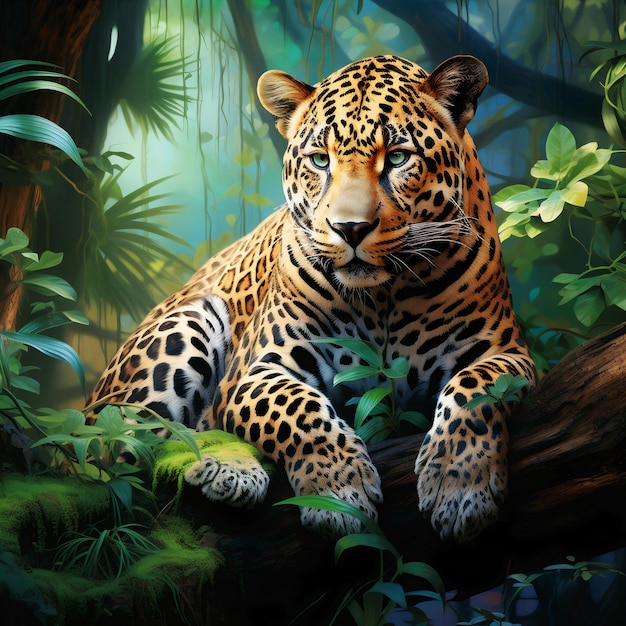 Foto retrato de un leopardo