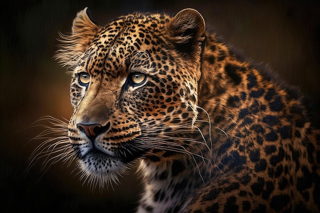 Retrato de leopardo