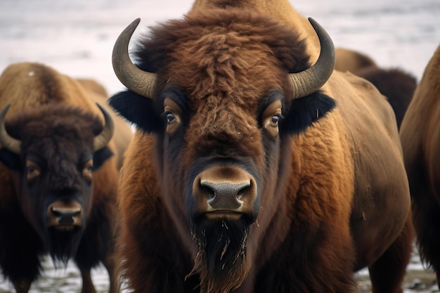 Retrato de líder de bisonte americano