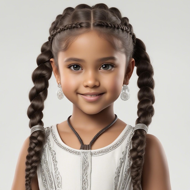 Un retrato de la linda joven americana más encantadora, una linda sonrisa blanca y cabello rizado