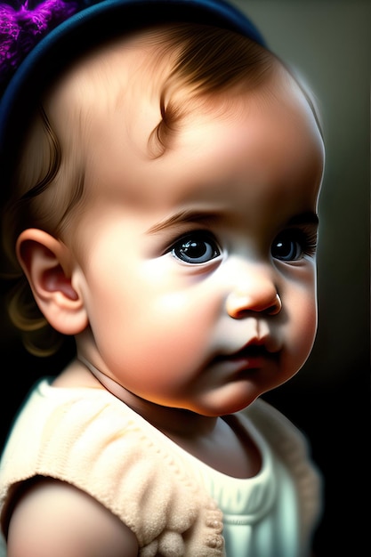 Retrato de lindo bebé
