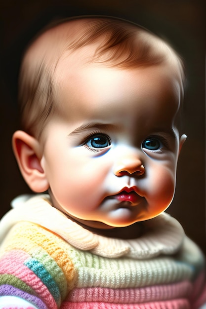 Retrato de lindo bebé