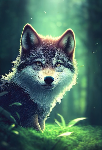 Retrato de lobo