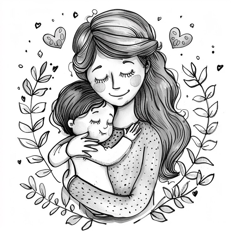 Retrato de una madre celebrando el Día de la Madre