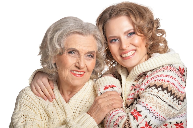 Retrato de la madre superior sonriente y su hija