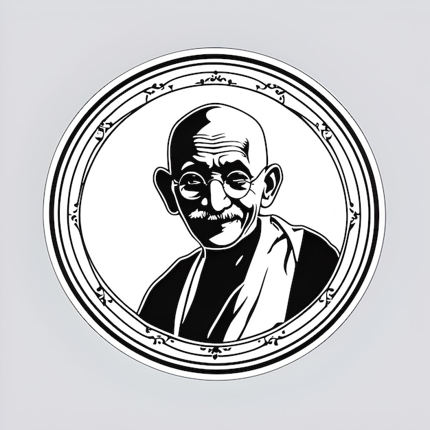 El retrato del Mahatma Gandhi