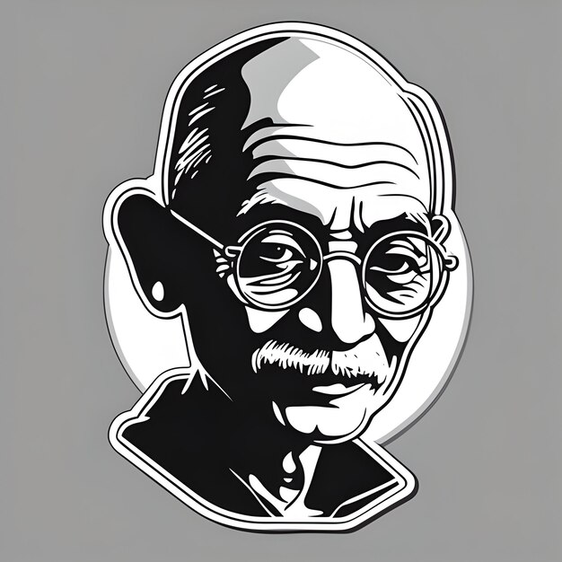 El retrato del Mahatma Gandhi