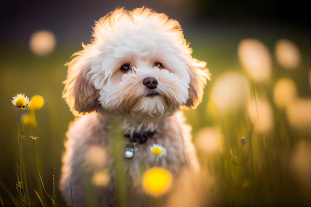 Retrato de Maltipoo Generativo AIxA