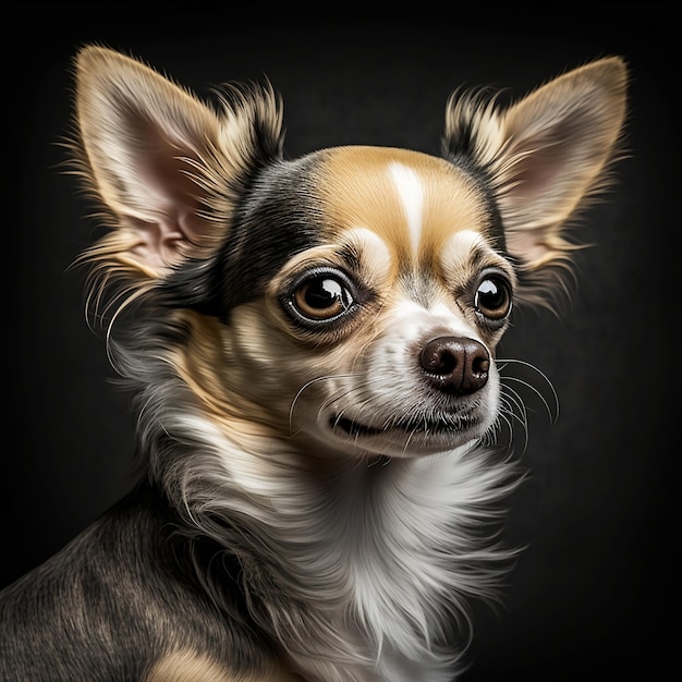 Retrato de mascota de perro chihuahua mini