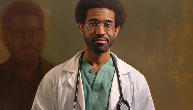 Retrato de un médico afroamericano