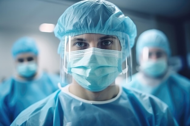 Retrato de un médico cirujano en el hospital