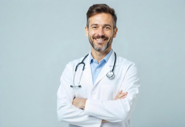Retrato de un médico confiado