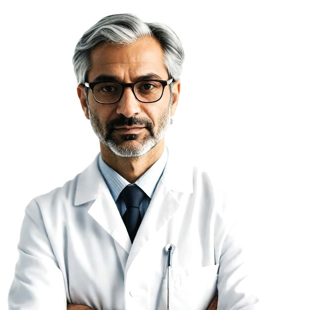Retrato de un médico masculino de alrededor de 40 años