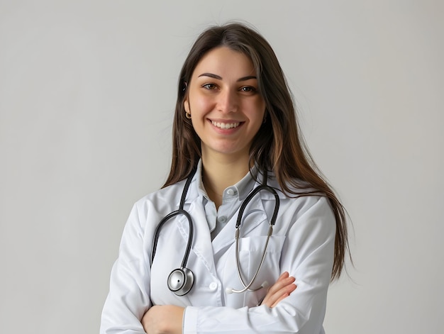 retrato de médico masculino o femenino concepto de personal médico de atención médica retrato de doctor confiado