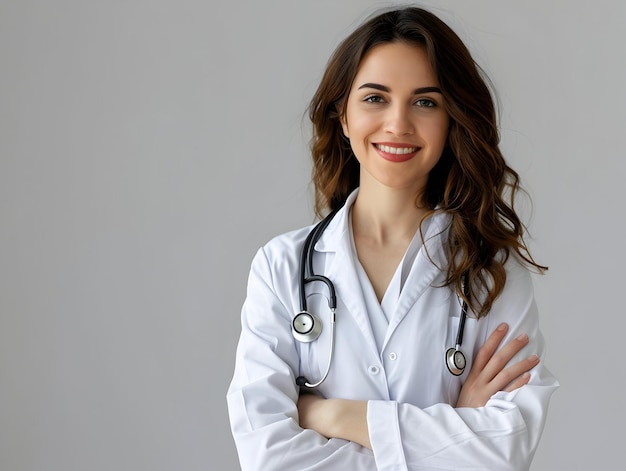 retrato de médico masculino o femenino concepto de personal médico de atención médica retrato de doctor confiado