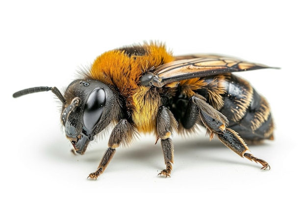 Retrato místico de abelha sem ferrão em essência de flor